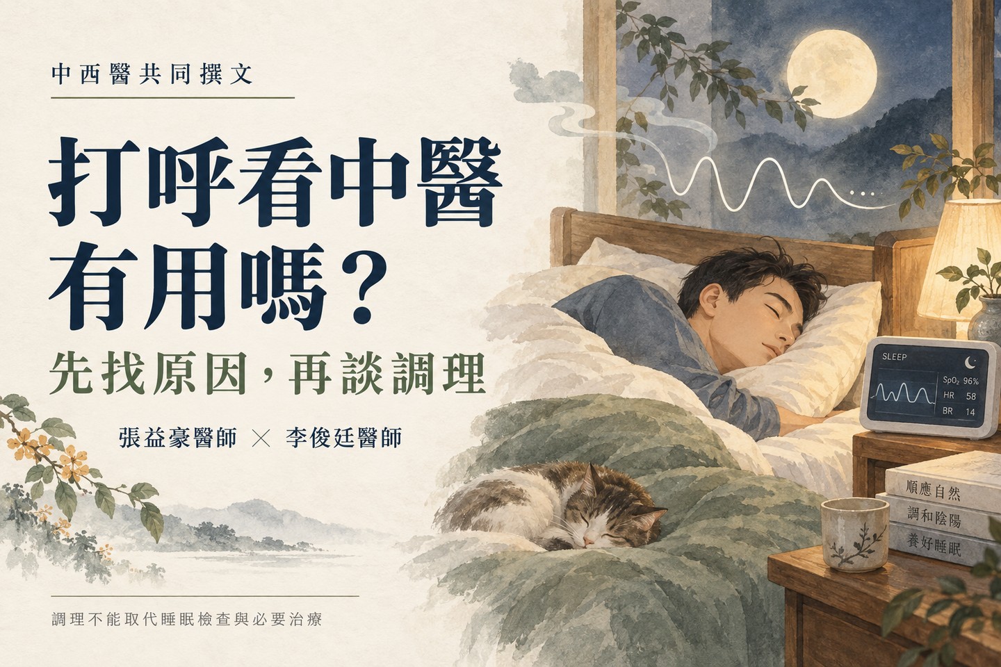打呼看中醫有用嗎？張益豪醫師與李俊廷醫師一起談調理與睡眠檢查